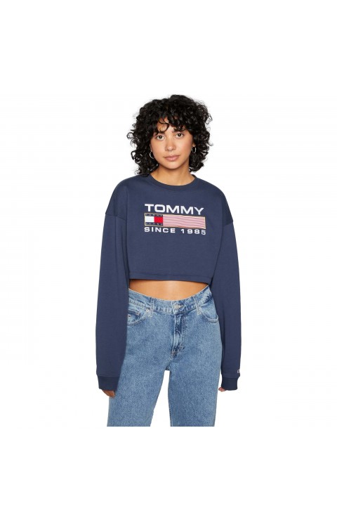 Sudadera Tommy Jeans Tjw Super Crop Modern Ath Crew