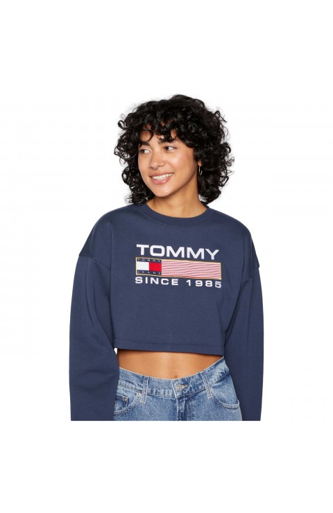 Sudadera Tommy Jeans Tjw Super Crop Modern Ath Crew