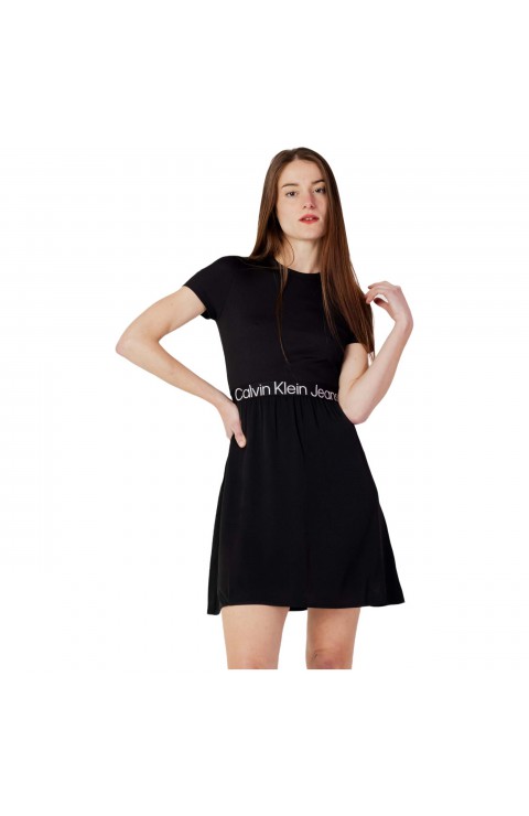 Vestido Calvin Klein Jeans Logo Elastic Dress