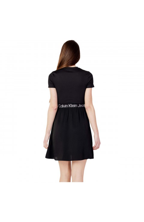 Vestido Calvin Klein Jeans Logo Elastic Dress