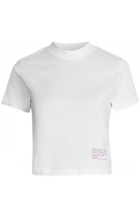 Camiseta Calvin Klein Jeans Ck Address Logo Baby Tee