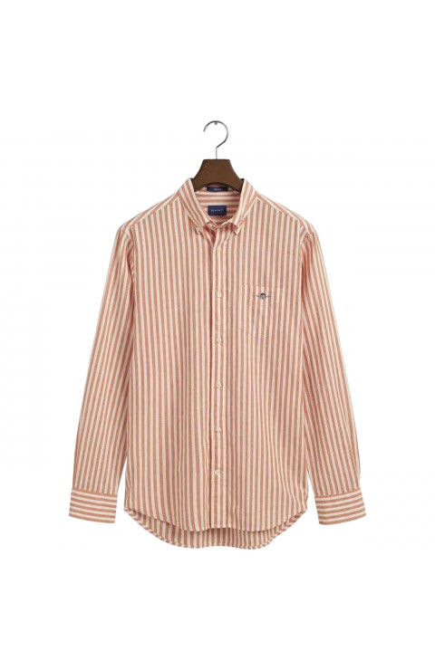 Camisa Gant Reg Cotton Linen Stripe Shirt