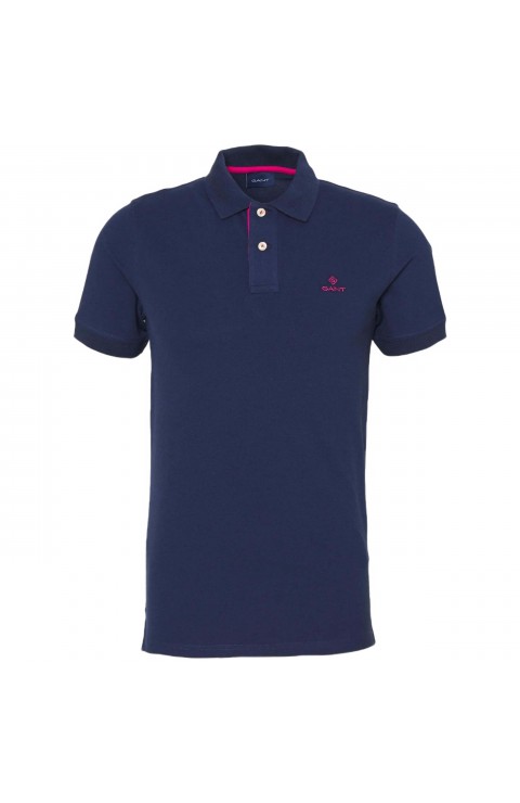 Polo Gant Contrast Collar Pique Ss Rugger