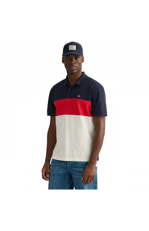 Polo Gant Ss Blocked Pique