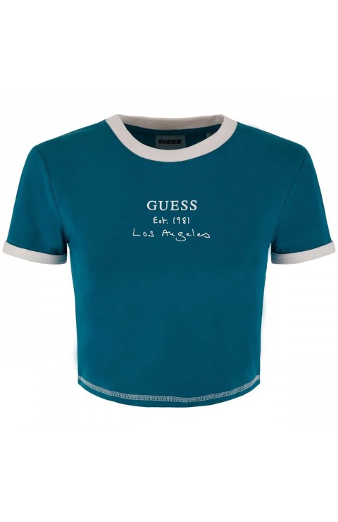 Camiseta Guess Signature Crop Tee