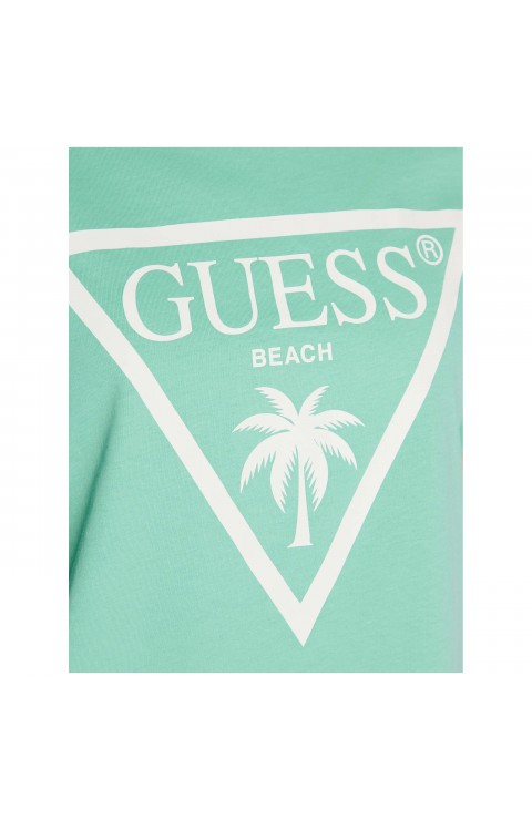 Camiseta Guess Ss Cn Logo Crop Tee