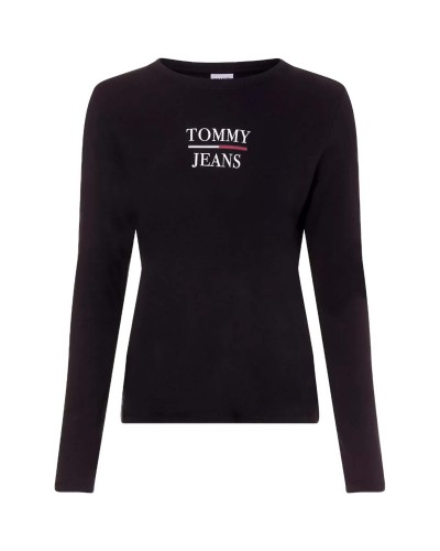 Camiseta Tommy Jeans Tjw Slim Essential Tommy Tee Ls