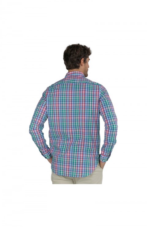 Camisa Pulpo Camisa Lino-Algodon Multi Rojo Multi