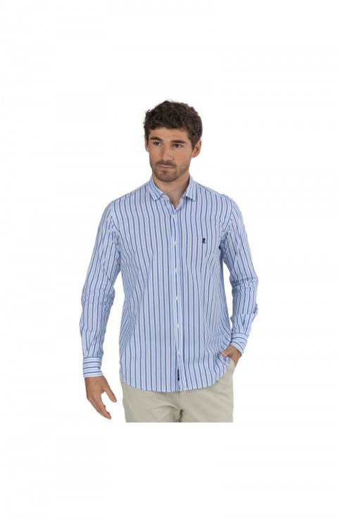 Camisa Pulpo Camisa Raya Bicolor Azul