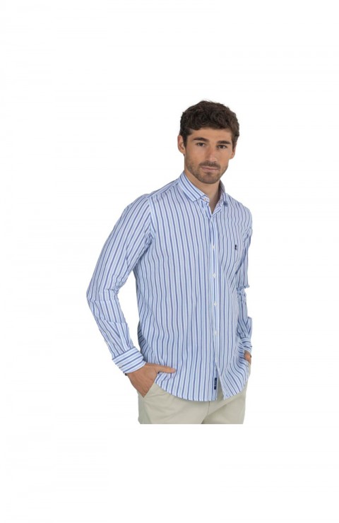 Camisa Pulpo Camisa Raya Bicolor Azul