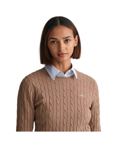 Jersei Gant Strech Cotton Cable C-Neck