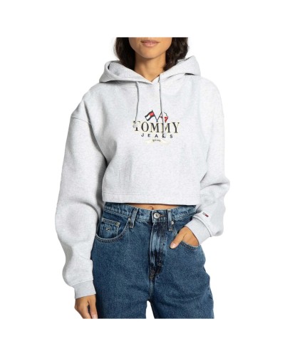 Sudadera Tommy Jeans Tjw Super Crop Modern Prp I Hoodie