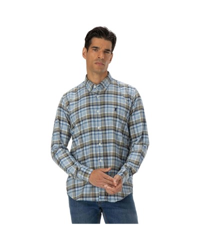 Camisa Pulpo Camisa Cross Check Flannel Gris Multi