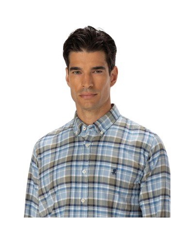 Camisa Pulpo Camisa Cross Check Flannel Gris Multi