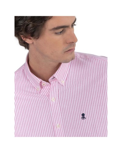 Camisa Pulpo Camisa Pinpoint Rayas Rosa