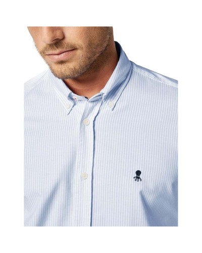 Camisa Pulpo Camisa Pinpoint Rayas Azul