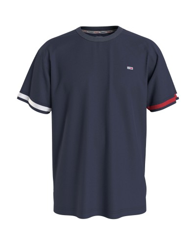 Camiseta Tommy Jeans Tjm Rlx Flag Cuff Tee