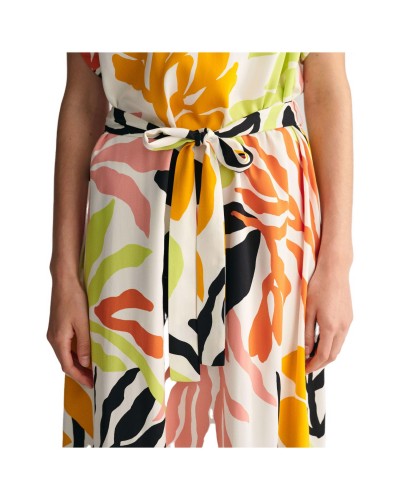 Vestido Gant Rel Palm Print Ss Dress