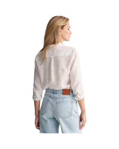 Camisa Gant Reg Linen Chambray Shirt