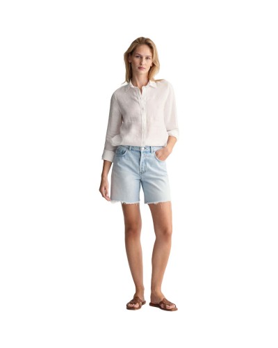 Camisa Gant Reg Linen Chambray Shirt