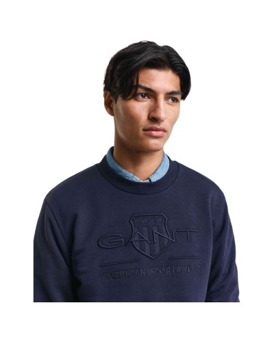 Sudadera Gant Reg Tonal Shield C-Neck Sweat
