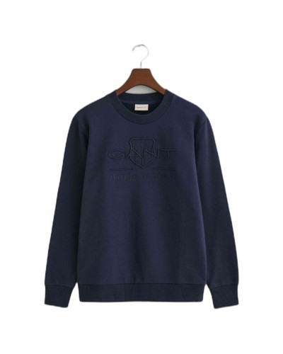 Sudadera Gant Reg Tonal Shield C-Neck Sweat