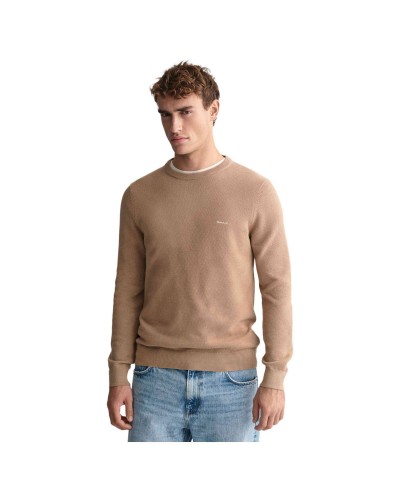 Jersei Gant Cotton Pique C-Neck
