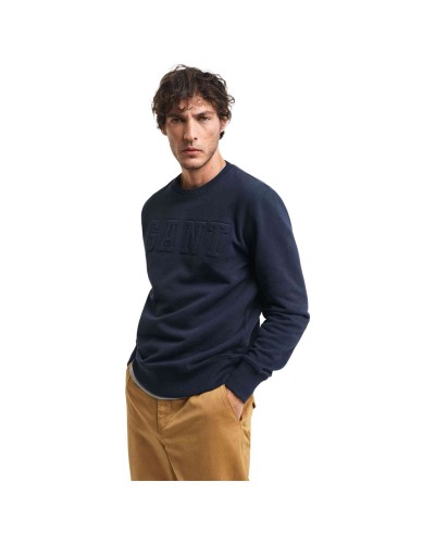 Sudadera Gant Embossed C-Neck Sweat