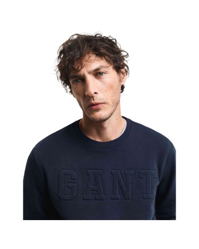 Sudadera Gant Embossed C-Neck Sweat