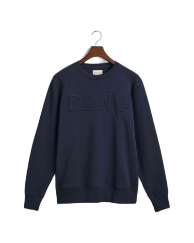 Sudadera Gant Embossed C-Neck Sweat