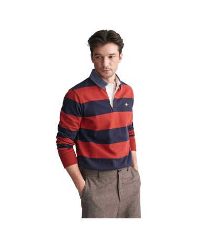 Polo Gant Reg Chambray Stripe Heavy Rugger