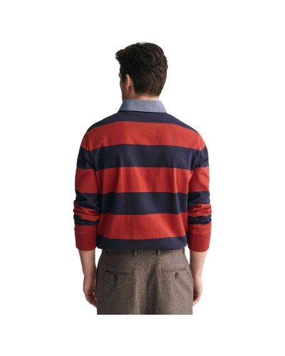 Polo Gant Reg Chambray Stripe Heavy Rugger