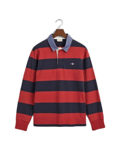 Polo Gant Reg Chambray Stripe Heavy Rugger