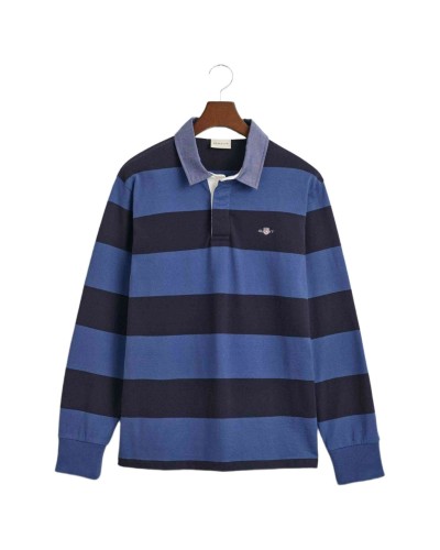 Polo Gant Reg Chambray Stripe Heavy Rugger