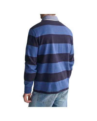 Polo Gant Reg Chambray Stripe Heavy Rugger