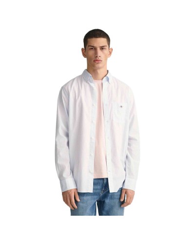 Camisa Gant Reg Poplin Stripe Shirt
