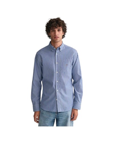 Camisa Gant Reg Poplin Stripe Shirt