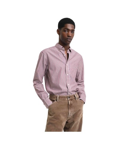 Camisa Gant Reg Poplin Stripe Shirt