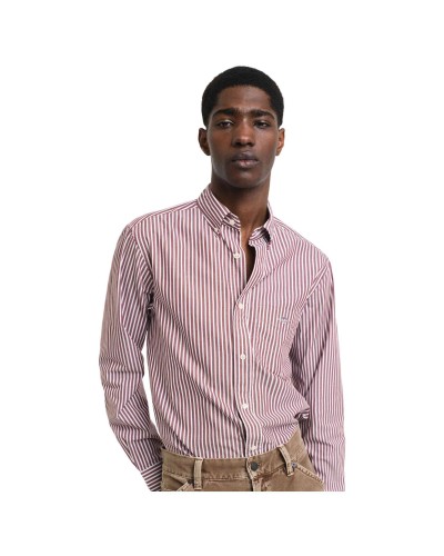 Camisa Gant Reg Poplin Stripe Shirt