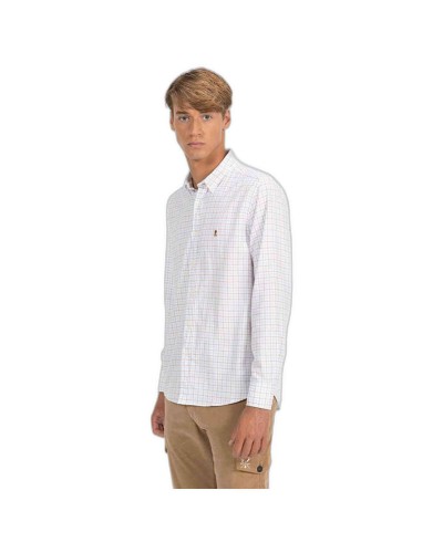 Camisa Pulpo Camisa Cuadro Ventana Bicolor Oxford