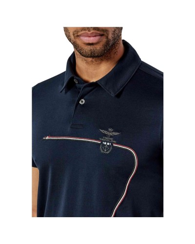 Polo Aeronáutica Militare Jersey Polo Shirt With Tricolor Trails