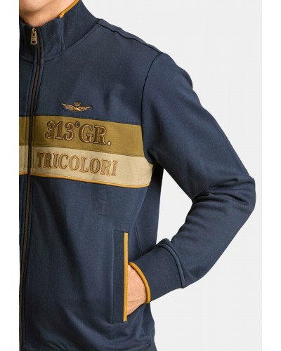 Chaqueta Aeronáutica Militare Interlock-Pique Colour-Block Sweatshirt