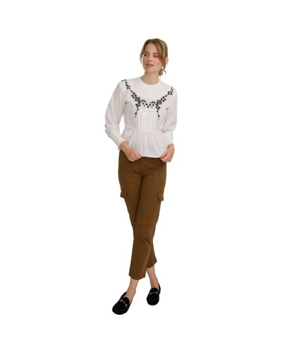 Camisa Silbon Blusa Bordados