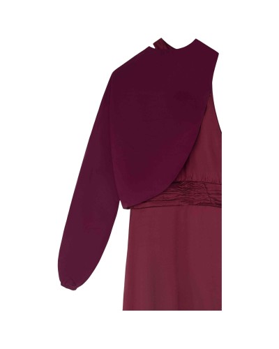 Vestido Silbon Vestido Largo Capa Satinado