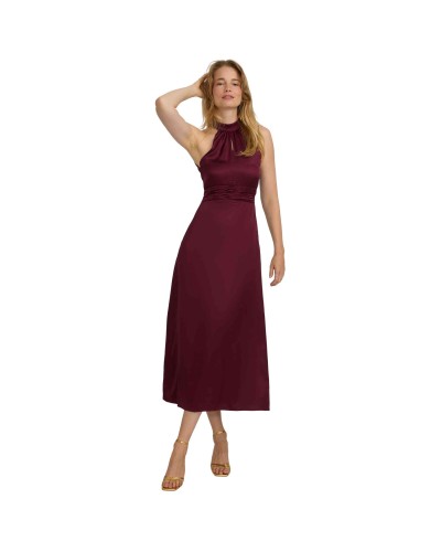 Vestido Silbon Vestido Largo Capa Satinado