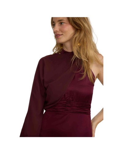 Vestido Silbon Vestido Largo Capa Satinado