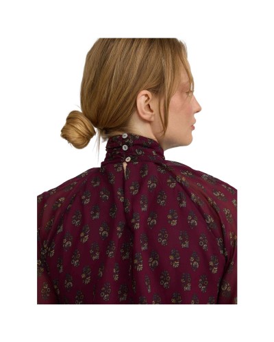 Camisa Silbon Blusa Cuello Estampado Motivos