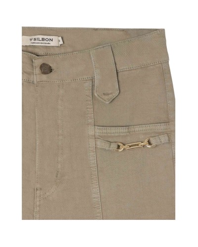 Pantalon Largo Silbon Pantalon Recto Detalle Hebilla
