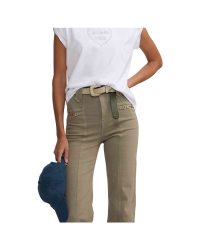 Pantalon Largo Silbon Pantalon Recto Detalle Hebilla