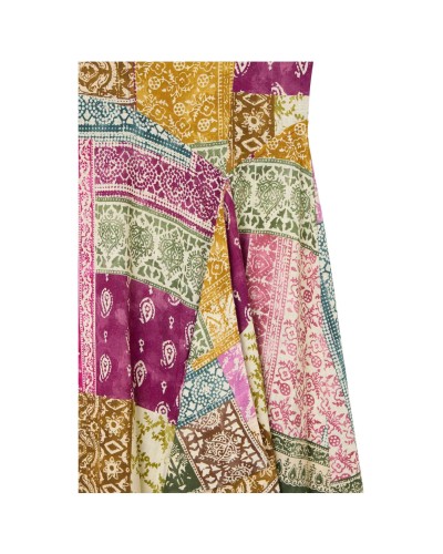 Vestido Silbon Vesttido Midi Estammpado Patchwork